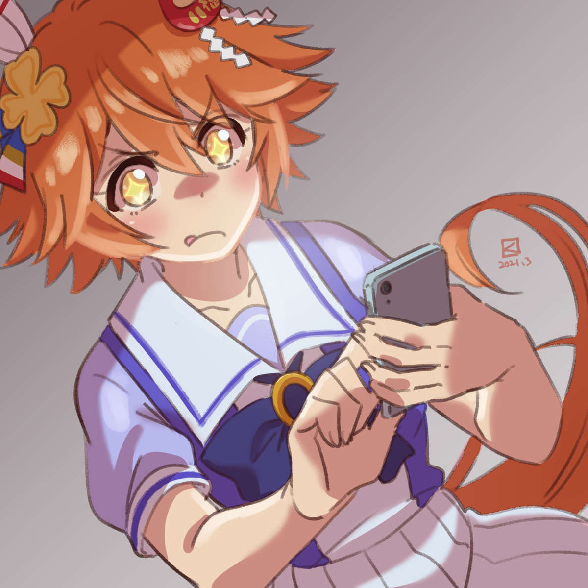 マチカネフクキタル(ウマ娘) 「ハッピーカムカムキタちゃんダイヤちゃん…!! 」|くえるのイラスト