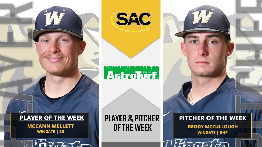 SAC_Athletics's tweet photo. The South Atlantic Conference Announces @AstroTurfUSA Baseball Player and Pitcher of the Week Honors @WU_Bulldogs #MakeSACYours #SACBSB

Story: https://t.co/TNl4fZ6FhH https://t.co/jFz7DnjSnG