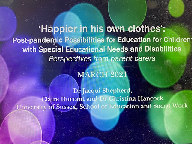 jacqui_shepherd's tweet photo. "Happier in his own clothes" our ⁦⁦⁩latest research @DrCHancock @DurrantClaire exps of children with SEND on the return to school last Sept and during 2021 lockdown.  #SEND #autism @SendCrisis  https://t.co/b0hW1Dq8eZ https://t.co/1Vgnah9OAa