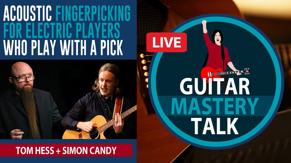 TomHessGuitar's tweet photo. Live stream: Acoustic Fingerpicking for Electric Players Who Play With A Pick (April 5, 1:00 pm CST): https://t.co/1h9uQNuW3u https://t.co/wBID83Exxc