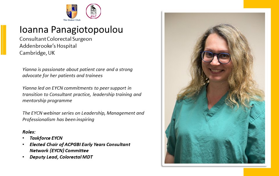 <a href="/jdcamcolorectal/">Justin Davies</a> <a href="/Dukes_Club/">The Dukes' Club</a> <a href="/WomenSurgeonsUK/">Women in Surgery</a> <a href="/Yianna_Surgeon/">Ioanna Panagiotopoulou</a> Completely agree with both nominations <a href="/jdcamcolorectal/">Justin Davies</a> for <a href="/Dukes_Club/">The Dukes' Club</a> <a href="/WomenSurgeonsUK/">Women in Surgery</a> #WomensHistoryMonth #colorectalwomen. 

<a href="/CUH_NHS/">Cambridge University Hospitals NHS</a> was proud to host Robin McLeod as our first international travelling professor in 2009 and also to have <a href="/Yianna_Surgeon/">Ioanna Panagiotopoulou</a> as our colleague now