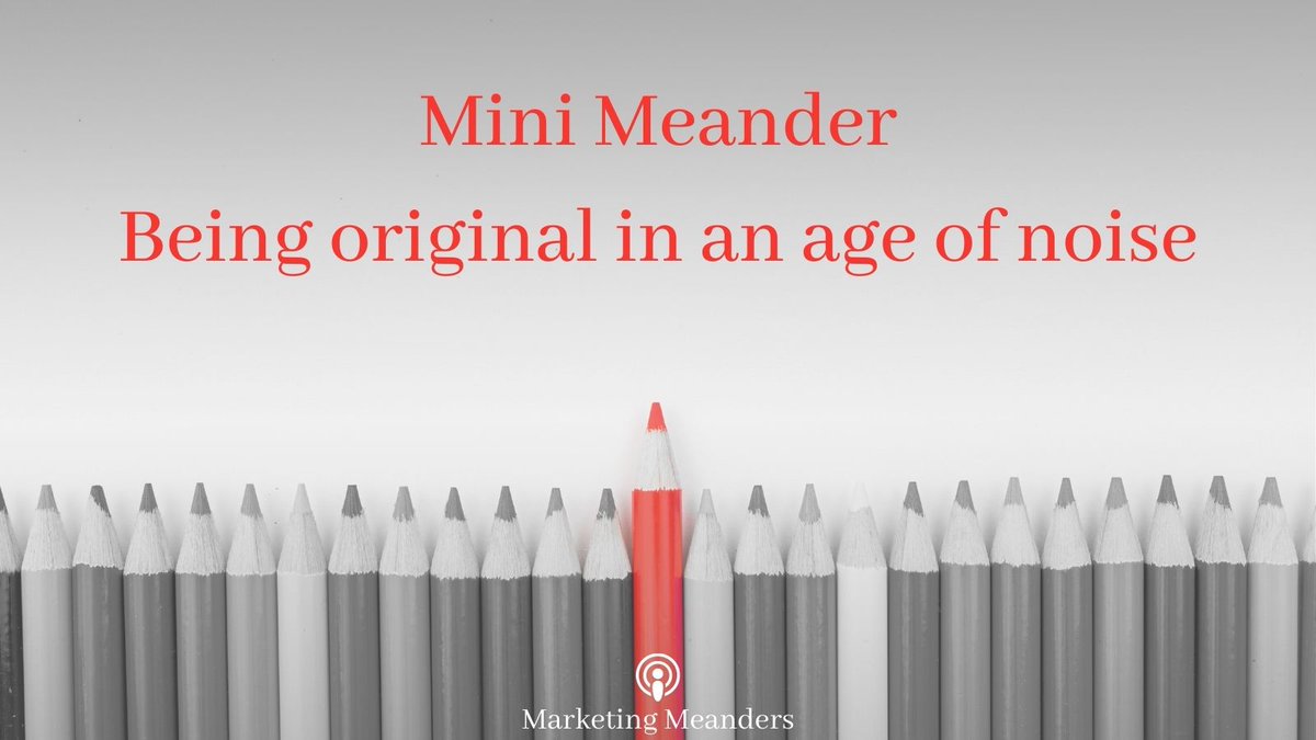 meanderspod's tweet photo. How can you be original in your campaigns, is it as important as we think to help 'cut through' to our audiences? Where do we need to focus efforts to stand out? Where does testing come in, and knowing your audience? https://t.co/DnZu2X9qV6 #marketingmeanders #marketingpodcast https://t.co/MHGLCqpVem