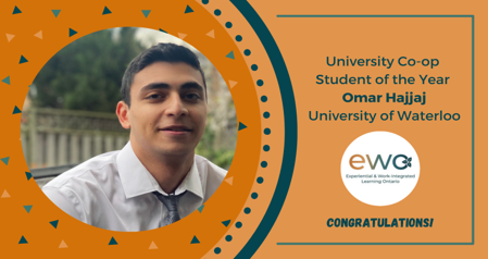 EWOcoop's tweet photo. Congrats to Omar Hajjaj, UWaterloo Biology co-op student who was a vital component in several research projects with the QUEST research team at University Health Network. Read his full bio> https://t.co/y0DrfWUHrB #EWO2021 #InnovativeWIL #InnovativeCoop @HireWaterloo https://t.co/wcHAQY9AGI