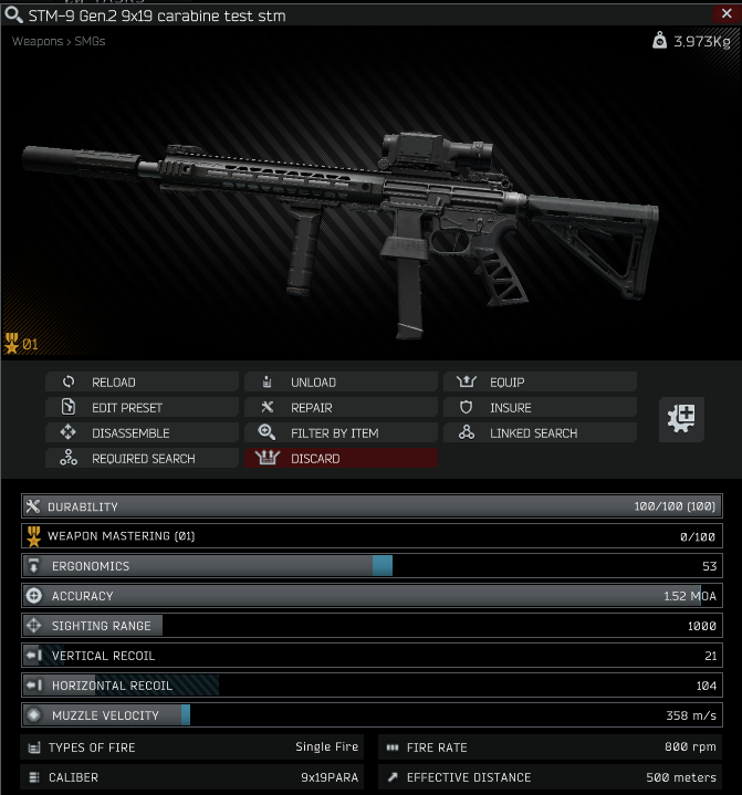 Gild3dhawk's tweet photo. I #modded the #new STM-9 Gen2 gun in #EscapefromTarkov and it looks #amazing! Can't wait to #raid with this! Thanks @bstategames https://t.co/M7ulNLuSb1