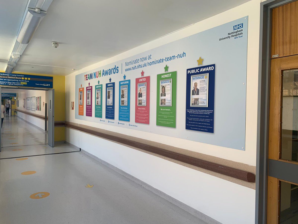nottmhospitals's tweet image. Recognising our staff is so important 🌈

📍Just landed @ QMC - a 7M long celebration wall of our #TeamNUHAward winners and highly commended this year so far. It will change 4 times a year as more are announced.
Do you want to get involved Nominate here!👇
nuh.nhs.uk/nominate-team-…
