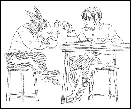 これも昔描いたほぼうさぎ島さん 