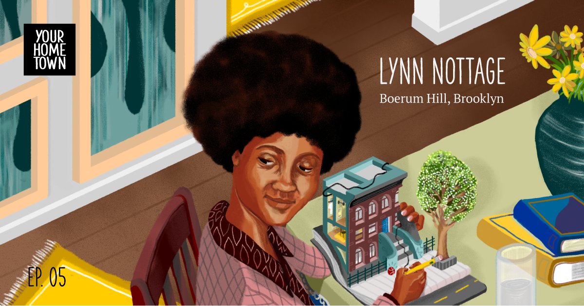 MuseumofCityNY's tweet photo. Playwright #LynnNottage grew up in #Brooklyn where she & friends played games like #Skelly, #Stoopball, and hung out on stoops like they were "risers in a theater," she recalls in a new episode of @YHTPodcast. She still lives in her old home! Listen: https://t.co/h8Ugt4TwFM https://t.co/vqhsHts01n