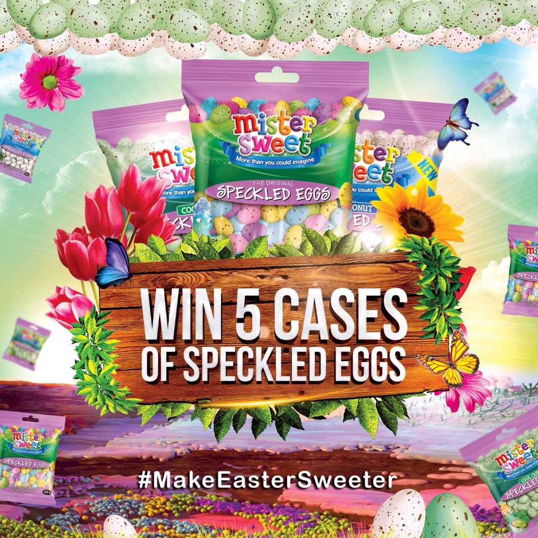MisterSweetSA's tweet image. Extra Eggstra! We’re giving away 5 cases of Speckled Eggs to two lucky winners! Tag the person you would share this HUGE prize with and tell us how you’re going to #MakeEasterSweeter for them – and stand a chance to WIN!

Winners to be announced in the comments tomorrow morning!