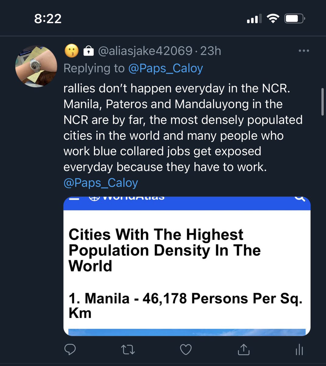 aliasjake42069's tweet photo. @Paps_Caloy kinalimutan mo na ata ako kasi wala kang pangrespond sa argument ko idol noh? My opinion is correct, noh? you’ve responded to all of the political arguments thrown at you, but you haven’t responded to an argument based on statistics and common sense. 😔@Paps_Caloy https://t.co/Ghd2IJYGNt