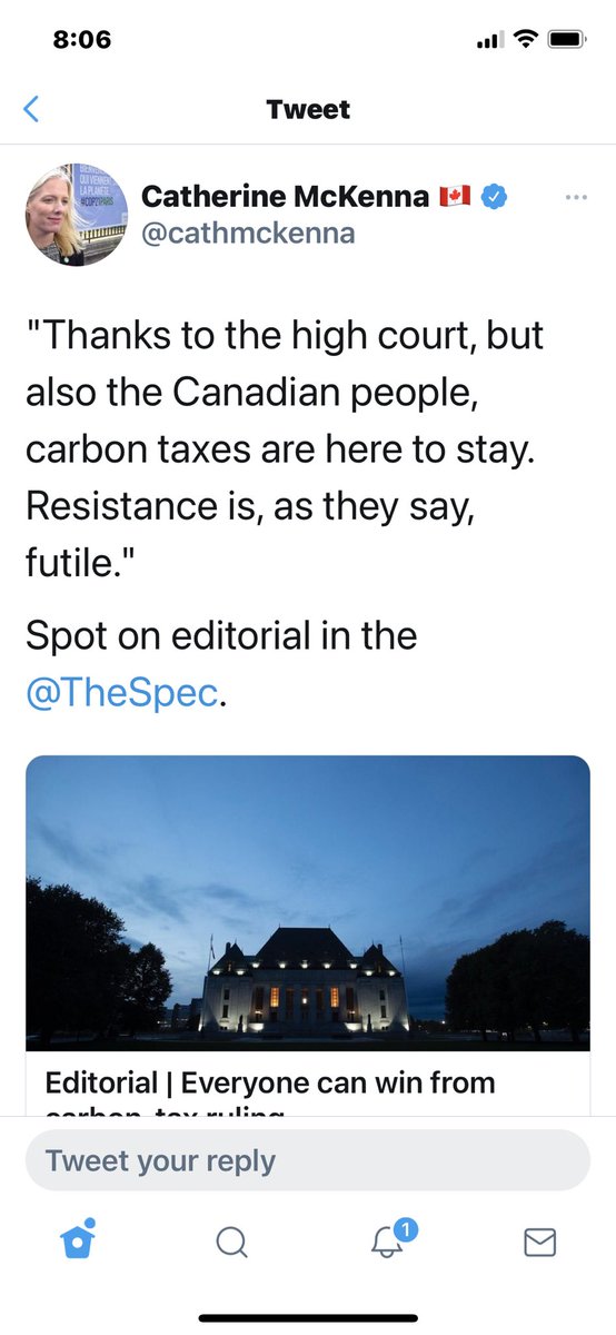 kpac_15's tweet photo. Literally 4 days apart.  First McKenna says to stop calling carbon tax a tax, then she calls it a tax!   You can’t make this stuff up🤣😂 https://t.co/PCy2IxRNzg