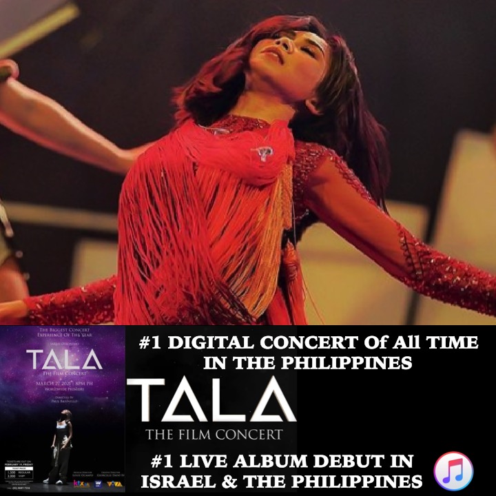 WORLDMUSICAWARD's tweet photo. #SarahGeronimo's #TalaTheFilmConcert is the #TopSellingDigitalConcertofAllTimeinthePhilippines and her new live album #TalaTheFilmConcert hits #1 on iTunes in Philippines &amp; Israel &amp; charts in Canada, Saudi Arabia, Spain, Switzerland &amp; the US!💪👩‍🎤🥇🇵🇭➕💿💥1️⃣🎵🇵🇭🇮🇱📈🇨🇦🇸🇦🇪🇸🇨🇭🇺🇸👑❤️ https://t.co/hBStU6eEga