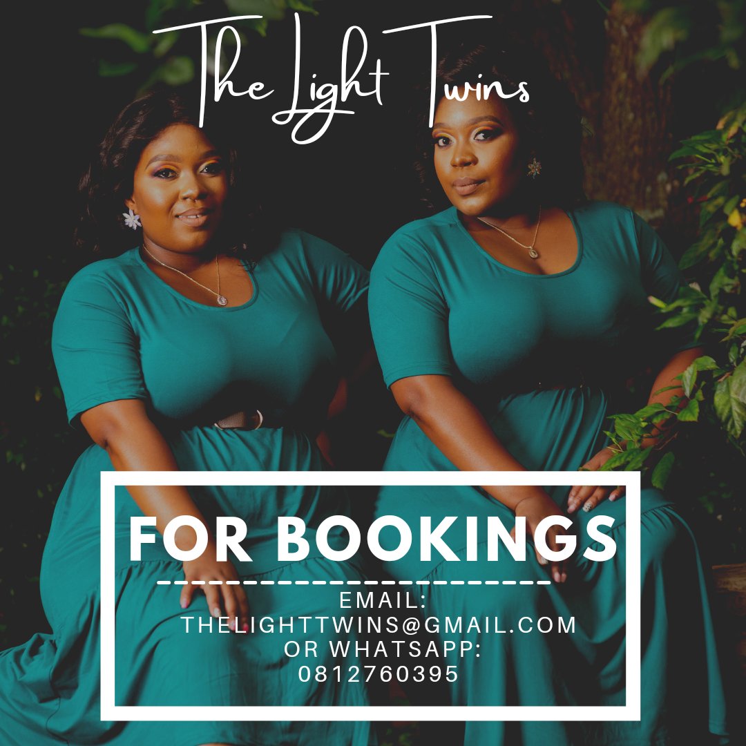 Been receiving a lot of enquires as to where/how people can book us. There you have it bagolo - For bookings, this is where we can be found 🙂.
Spread the Word!!!
#thelighttwins #spreadingGodsWord