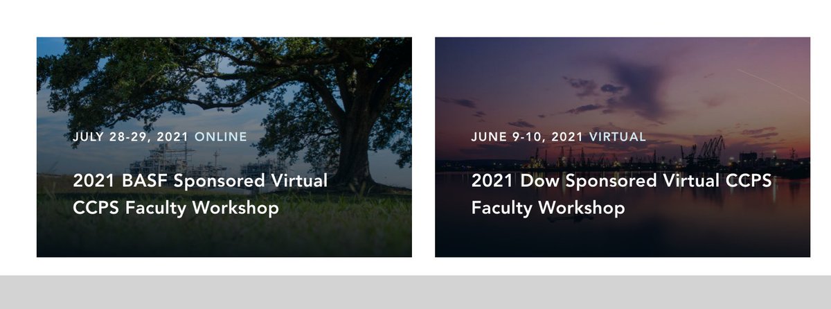 Please share! AIChE is partnering with industry leaders to provide faculty with FREE Process Safety Workshops. Register now! <a href="/ChEnected/">American Institute of Chemical Engineers (AIChE)</a> <a href="/aichewic/">AIChE WIC</a> <a href="/MacAiche/">AIChE Minority Affairs Committee (MAC)</a>  aiche.org/ccps/resources…