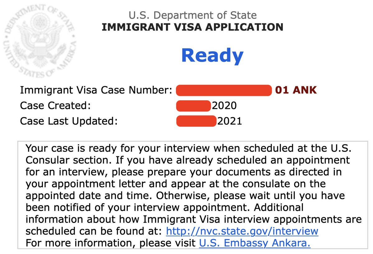 greencardci's tweet image. Bir göçmen vizesi başvurusu daha konsolosluk randevusunu aldı. Darısı #DV2021'lere..
