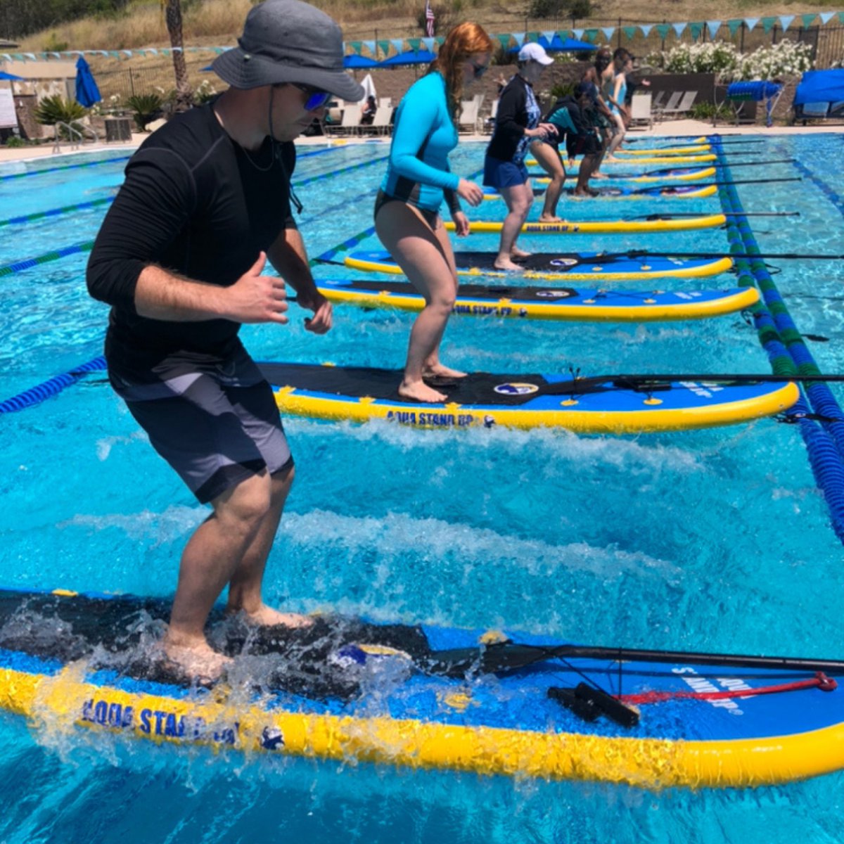 AQUA STAND UP® at <a href="/Troon/">Troon</a> is a great way to boost your swimming pool bringing fun and excitement! #aquastandup #fun #troon #swimmingpool #fitness #yoga #paddlefitness #paddleyoga <a href="/troonint/">Troon International</a>