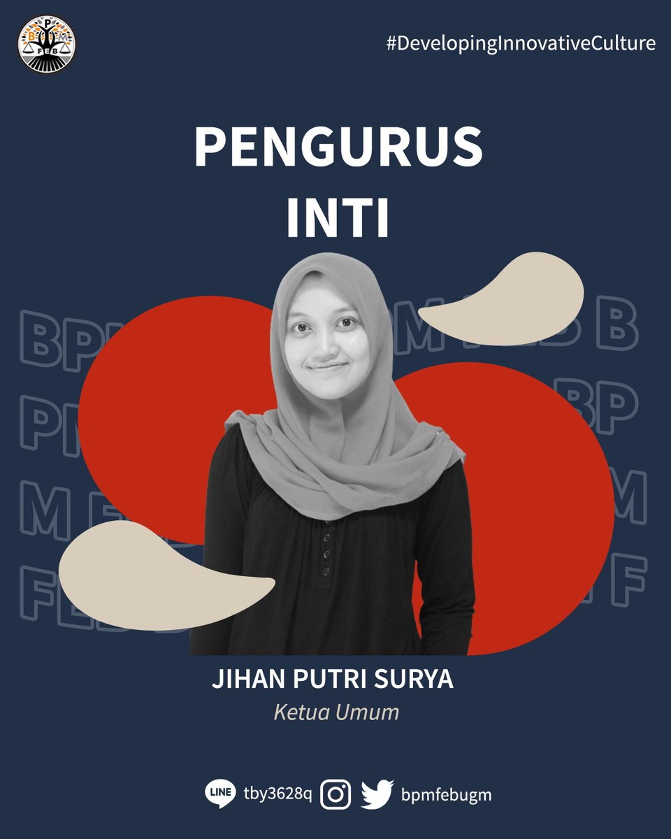bpmfebugm's tweet photo. [GETTING TO KNOW: OUR STAFF 2021]

Halo, Keluarga FEB UGM👋🏼
Ingin tahu siapa sajakah jajaran Pengurus Inti? Yuk, geser slide-nya👉🏼👉🏼

BPM FEB UGM 2021
#DevelopingInnovativeCulture
#VivaLegislativa https://t.co/2VAGa81fyn