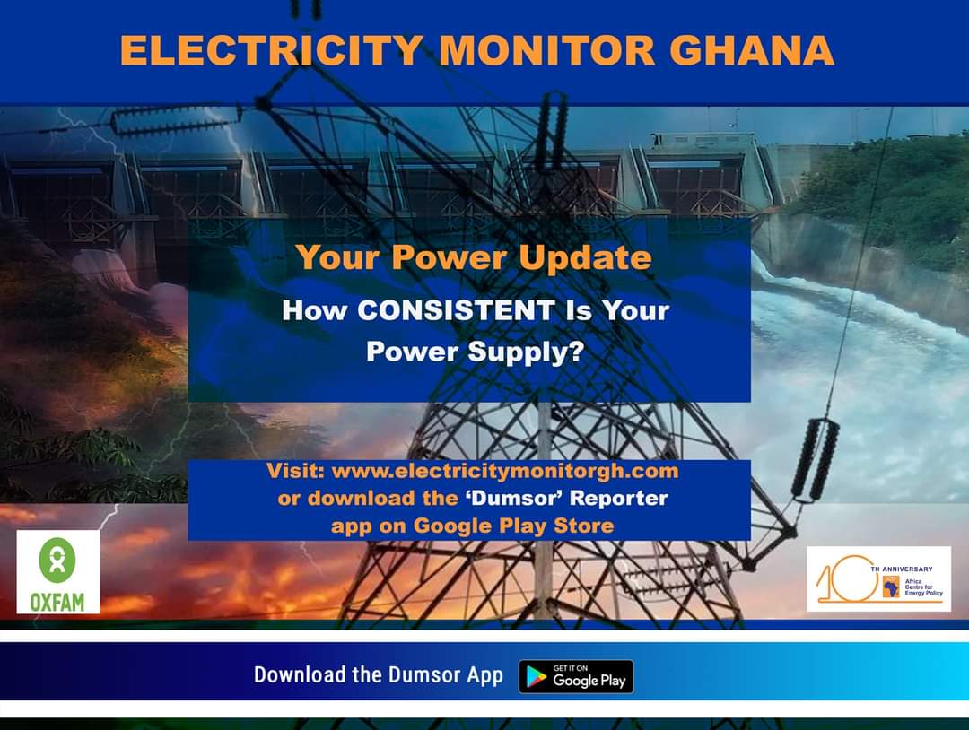AcepPower's tweet photo. #YourPowerUpdate
How CONSISTENT Is Your Power Supply?
We would like to know, visit https://t.co/iBvAVXqS9D or download the #DumsorReporter app on Google Play Store.
#power #energy #service
@oxfaminghana @ECGghOfficial https://t.co/DnNNBy6mf6