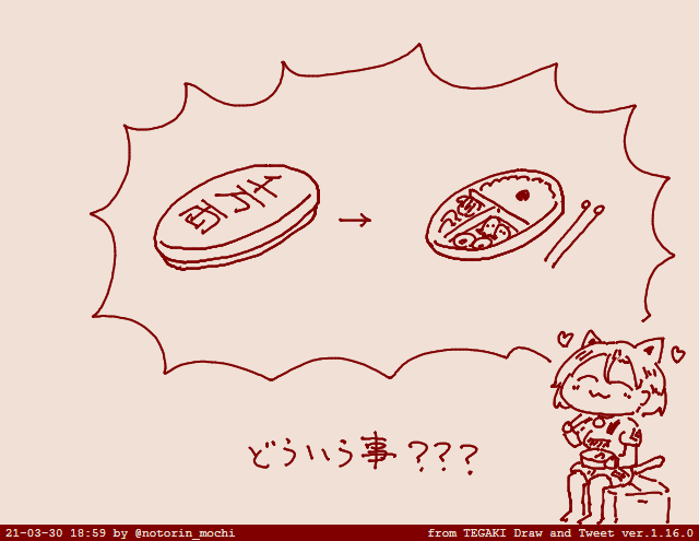 実は弁当箱 #tegaki_dt 