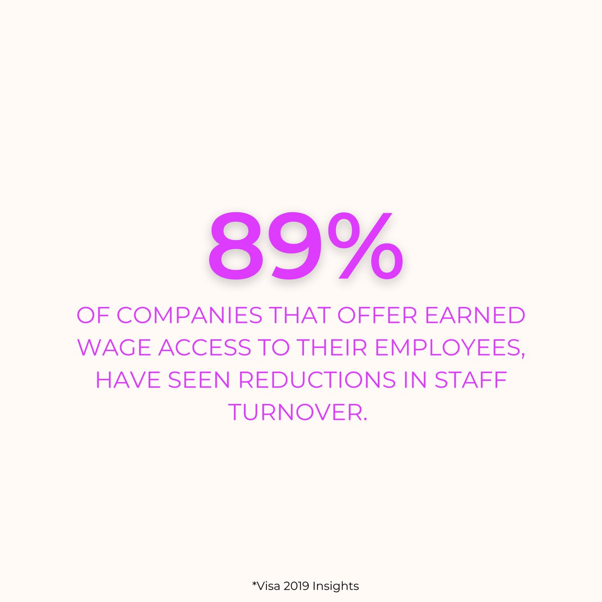 jem_hrs's tweet image. One of the benefits of offering Earned Wage Access to employees is the increased loyalty they show their employer. 

Visa found that 89% of workers would work longer for a company that provides the service, while 79% would be willing to switch to a company who offered it.