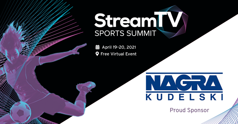 NAGRAKUDELSKI's tweet image. #Sports are back! Join @NAGRAKUDELSKI's Jean-Luc Jezouin on April 19 at the StreamTV Sports Summit where he and others will discuss the Future of Sports Distribution. #StreamTV hubs.ly/H0K671Q0