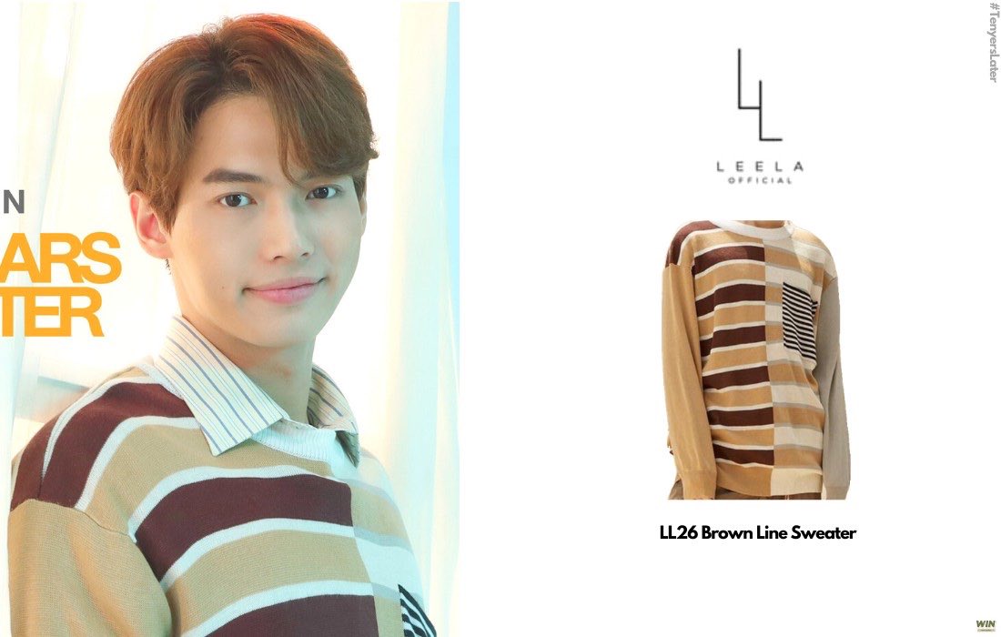 mtwformatching's tweet image. Ten Years Later 🎊
Singer : Win Metawin🐰

👕 Leela | LL26 Brown Line Sweater
💵 1,090 THB

📍 IG @ leela.official 
instagram.com/p/CMoECccFE4K/…

📸 @GMMTV 

#leela #winmetawin #WinFormatching #TenYearsLater #คั่นกูTheMovie