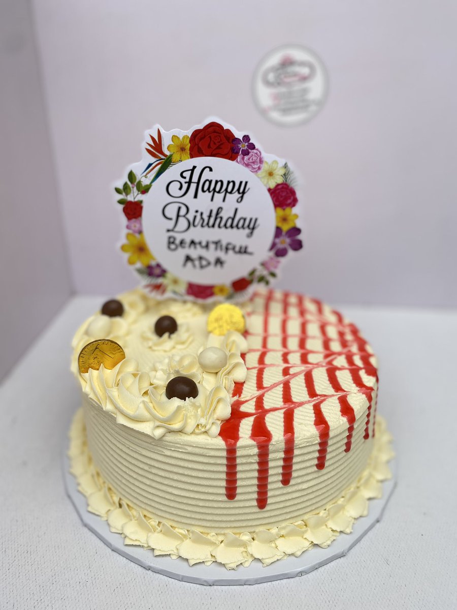 Atrinecakes's tweet photo. Repeated design for Beautiful Ada❣️❤️
.
8inches single layer of vanilla cake 
.
7k only 
.
Delivered to Oregun 
.
Pls retweet 🙏🏾🙏🏾🙏🏾🙏🏾 https://t.co/tMXfiMB9Ic