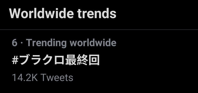 sectionya's tweet image. It was only for a short time, but we made it to 6th worldwide!! 

#ブラクロ最終回