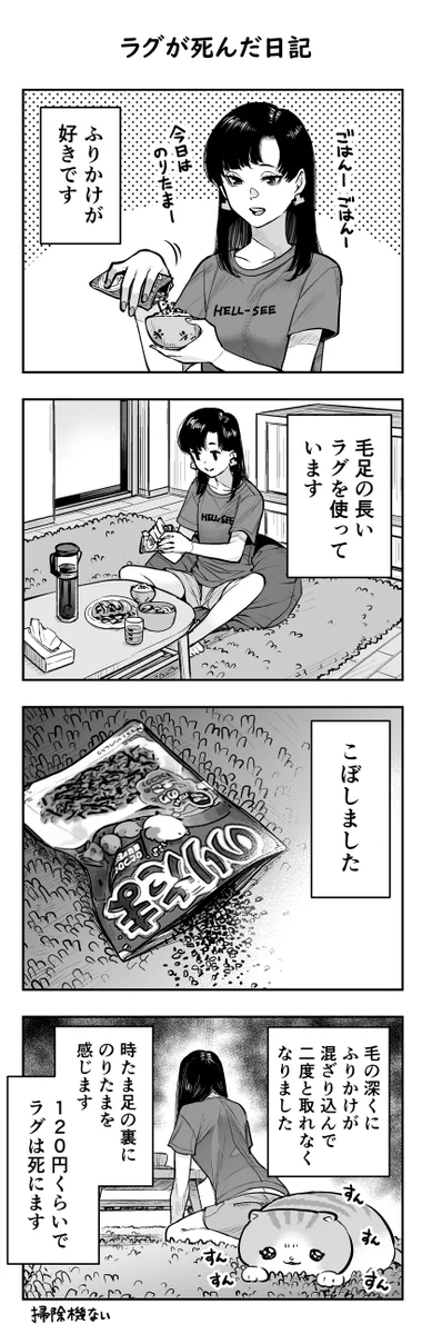 ちょっとのミスが命取り？毛足の長いラグが死んでしまうwww
