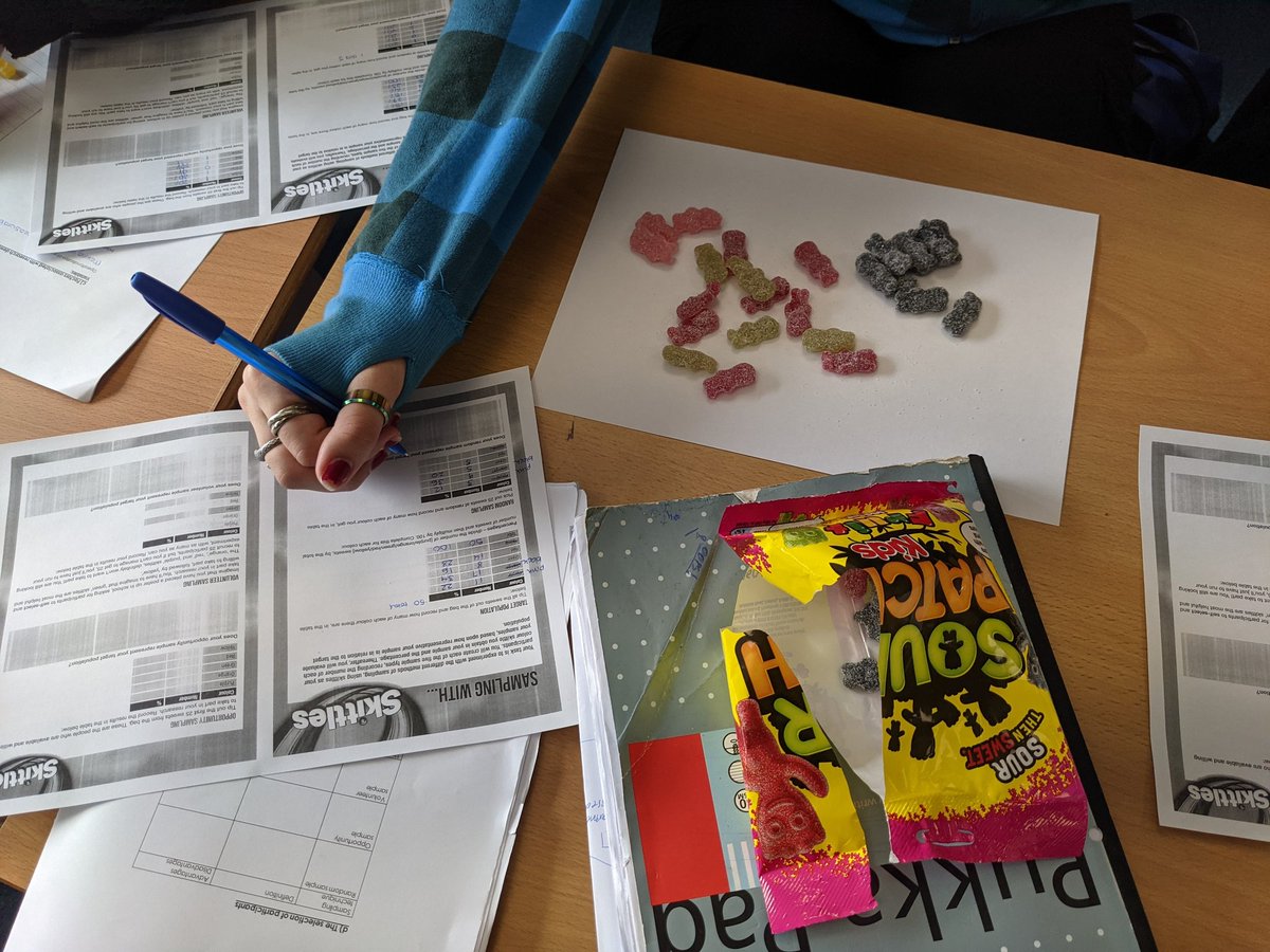 psysocatsheldon's tweet photo. Sampling with skittles today! #psychologyisfun #sweets #researchmethods https://t.co/EmdNpYbtcr