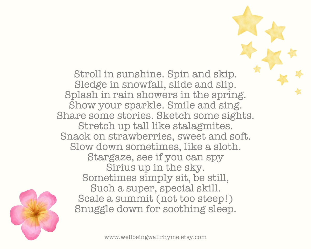 My children’s #wellbeing #poem for names beginning with s. Reinforce the ideas by popping it on the wall in the form of a customised name print, available in my Etsy shop! I am steadily working through the alphabet although Easter holidays have slowed production! #kidspoetry