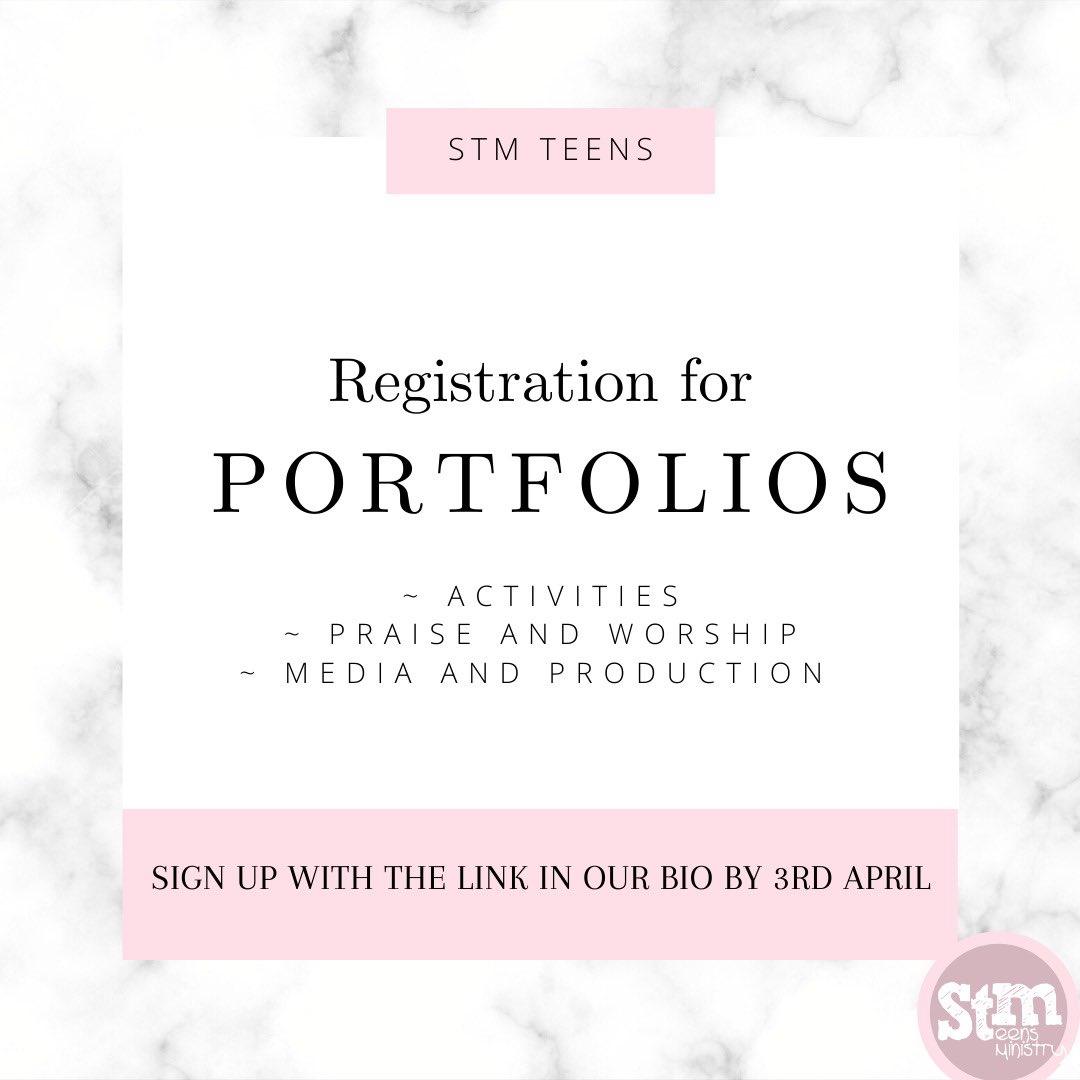 STMTeens's tweet photo. hey everyone ! the link to register for a portfolio is up on our insta bio so go ahead and sign up now 💫 https://t.co/0zi3mGF9oI
