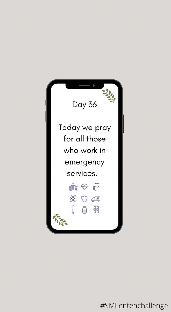 ChaplaincySM's tweet photo. Day 36! #SMLentenChallenge. Today we pray for all people who work in emergency services, especially those who have worked throughout the pandemic ✨ https://t.co/2CJT41NktU