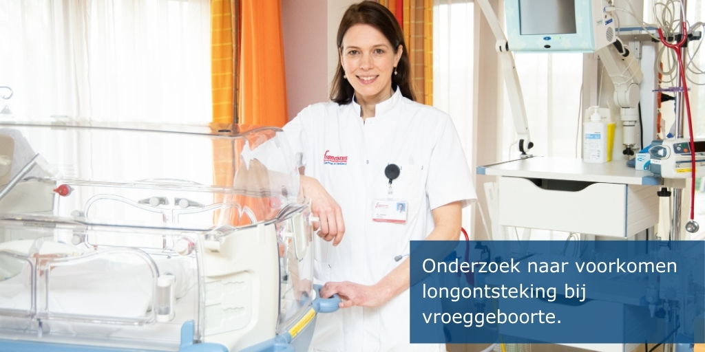 Onze kinderarts Gerdien Tramper heeft van het <a href="/Longfonds/">Longfonds</a> € 750.000,- subsidie gekregen voor haar onderzoek naar het voorkomen van longontsteking bij te vroeg geboren baby's. Lees er meer over in dit artikel: sowo.kr/0CtQqLaT