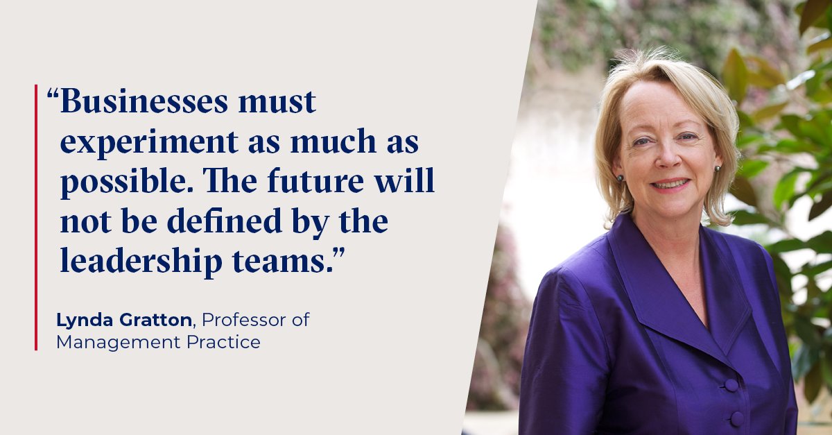 LBS's tweet photo. LBS's @lyndagratton discusses how we must focus on building #collaboration and #innovation in the new working world. She also explains why the best #leaders are storytellers. Read the full article here: https://t.co/VyLFcLY3hH

#LBSFutureofWork #FutureofWork #RemoteWorking https://t.co/uA8MFdhZtN