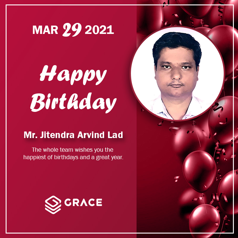 Grace Relocations Pvt. Ltd. wishes you a very #happybirthday to Mr. Jitendra Arvind Lad