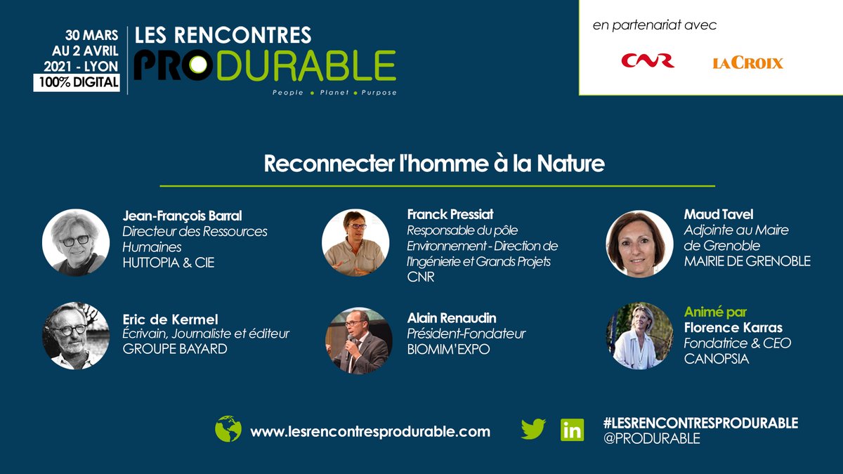 [🎙CONFERENCE - 13h30] - Reconnecter l'homme à la Nature ! 🌍 Il y a un lien essentiel qui nous unit au vivant.
🔴Accès au direct ➡️ bit.ly/2PE0j7k
#Humanité #Nature
