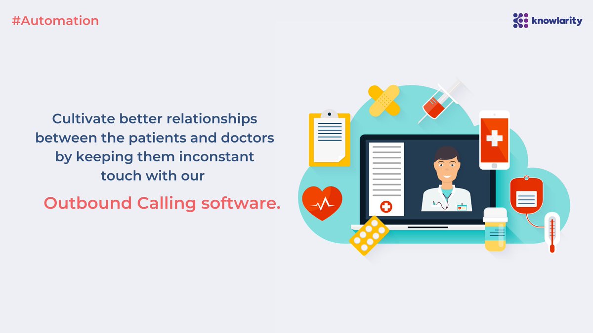 knowlarity's tweet image. Outbound calling software enables the hospitals to smoothen the communication between the patients and their caregivers to make sure that they receive the attention from doctors as they expect. 
To know more, visit: knowlarity.com/voice/automate… 
#OutboundSoftware #Knowlarity