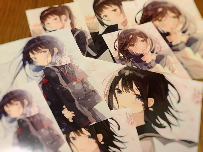 【お知らせ】ローソンプリント様にてイラストブロマイドの発売をさせていただくことになりました!全4種各2サイズ、ランダムでの発売となります。L判のみお得なセット販売もあります!めちゃ綺麗に印刷できます…何卒!!

・ランダム
https://t.co/OV8BiDZSub

・セット
https://t.co/oOxPfQMQiN 