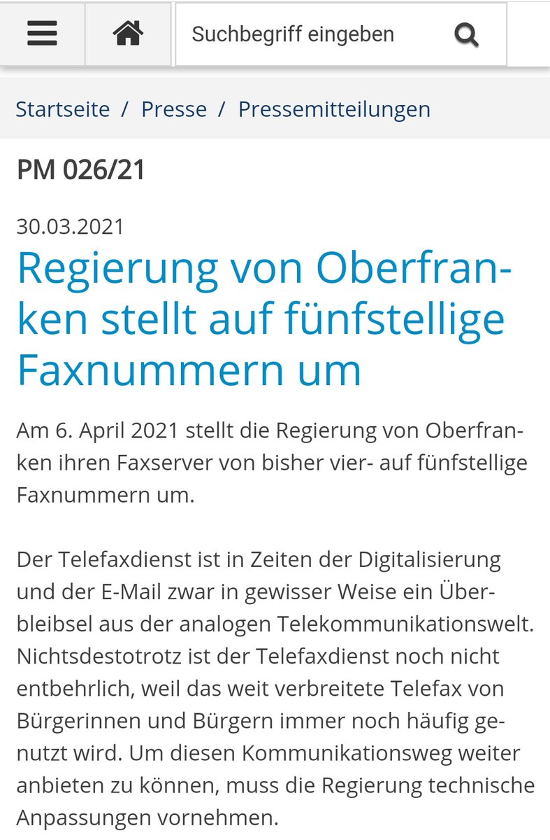 fneuhann's tweet image. Auch in Oberfranken schreitet die Modernisierung der deutschen Verwaltung unaufhörlich voran!

Aus einer Pressemitteilung von heute, entdeckt von @harry_140: