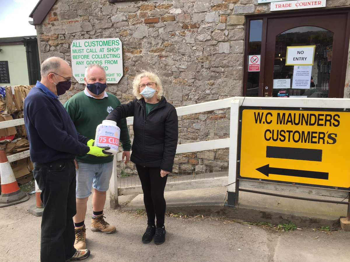 RotaryMendip's tweet photo. The March 75 Club charity draw was carried out my Val Maunder,from local Company W C Maunders assisted my Jim Warnell. Once again supporting our fund raising efforts. The draw started during the pandemic to ensure the Club could continue to support local charities at this time. https://t.co/h0xU4HhY5S