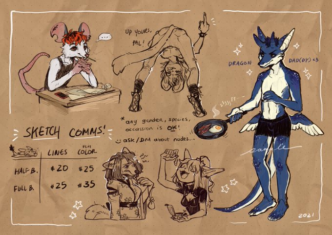 hai frens ?✨
i have these ?SKETCH? COMMISSIONS OPEN!

TOS &amp; other:
? TAT 1-3 days upon starting!
? No revisions! Be sure! 1 revision +$2
? All prices are starting price! Complexity is +$$
? No refunds, Paypal ONLY!
? Any gender/ species! Artistic nudity pls provide ID! 