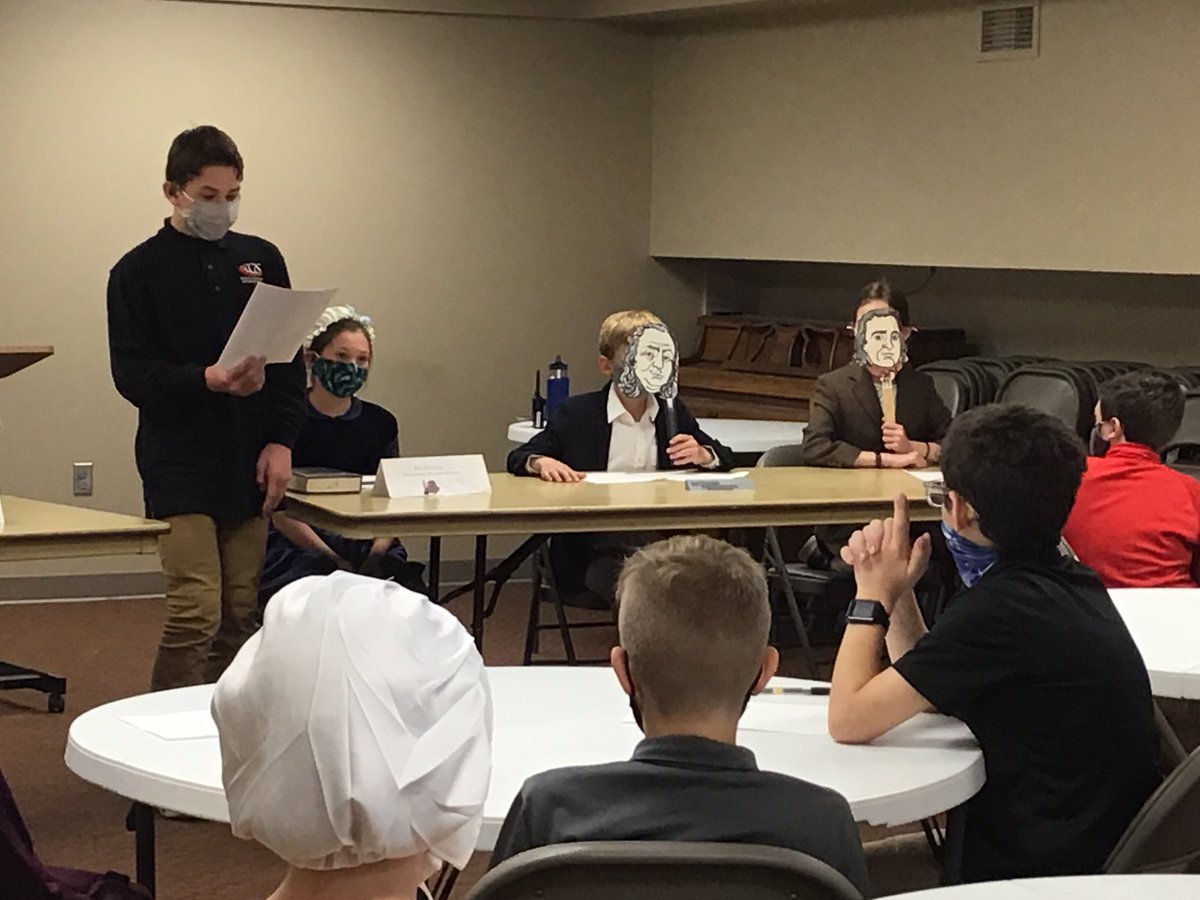 CCLSLeible's tweet photo. Fifth graders had a Revolution Leader debate against Loyalists and Patriots. @CCLSKBrown @CCLSChargers https://t.co/IkeUSV5uYt