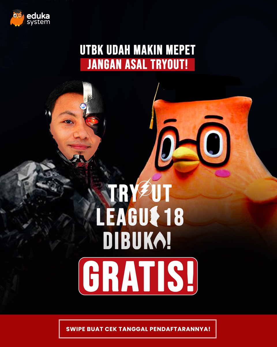 BuwhanEdu's tweet photo. ‼️ TRYOUT 18 GRATIS DIBUKA ‼️

Jangan Treot sendiri, berat. Kita bareng-bareng aja⁣⁣ ya❤️❤️

Ayo Camaba 2021, mari kita treot onlen bersama-sama 💪

📆Pendaftaran 30 Maret-2 April
✏️Pengerjaan GRATIS 1 April-3April https://t.co/ZzhK87vadk