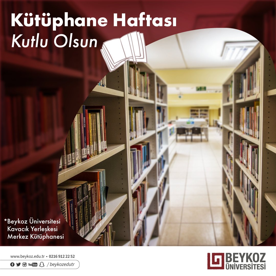 beykozedutr's tweet photo. Kitaplar; bilginin ve geleceğin ışığıdır. 57. Kütüphane Haftası kutlu olsun!📖📚
#BeykozÜniversitesi #BeykozUniversity #KütüphaneHaftası #Library #HappyLibraryWeek #BeykozÜniversitesiKütüphanesi #BeykozÜniversitesiKütüphaneveDokümantasyonMüdürlüğü https://t.co/ii7AORAl19