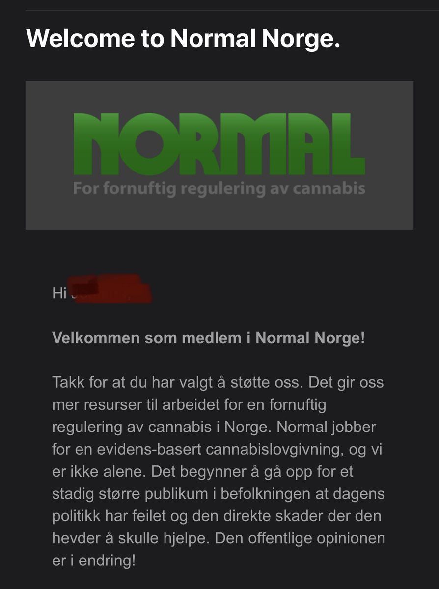Strandmadrass's tweet photo. Da har jeg blitt støttemedlem av Normal Norge ❤️ Stor takk til deg @AndrNilsen Som er en av de mest seriøse og hjertevarme menneskene jeg har hørt snakke brukeres sak. Du gjør en fantastisk jobb !! #NormalNorway #rusreformnå https://t.co/TYm8KjRIPI