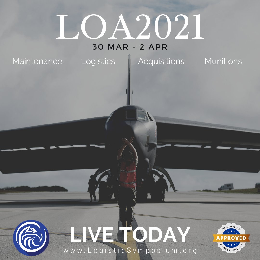 TeamLOA's tweet photo. #LOA2021 is FREE for DOD / Gov Civ &amp; ROTC.   SAF/AA Approved for virtual attendance.   30 Mar to 2 Apr 2021

Register today at https://t.co/bxL0907jXG

#Logistics #Maintenance #Acquisition #Airmen #Military https://t.co/ByldOvVkbC