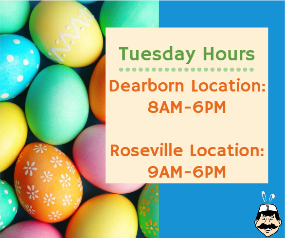 DearbornBrand's tweet photo. Special Easter Holiday Hours Today - Tuesday 3/30/2021 https://t.co/1Go5B7W8fy