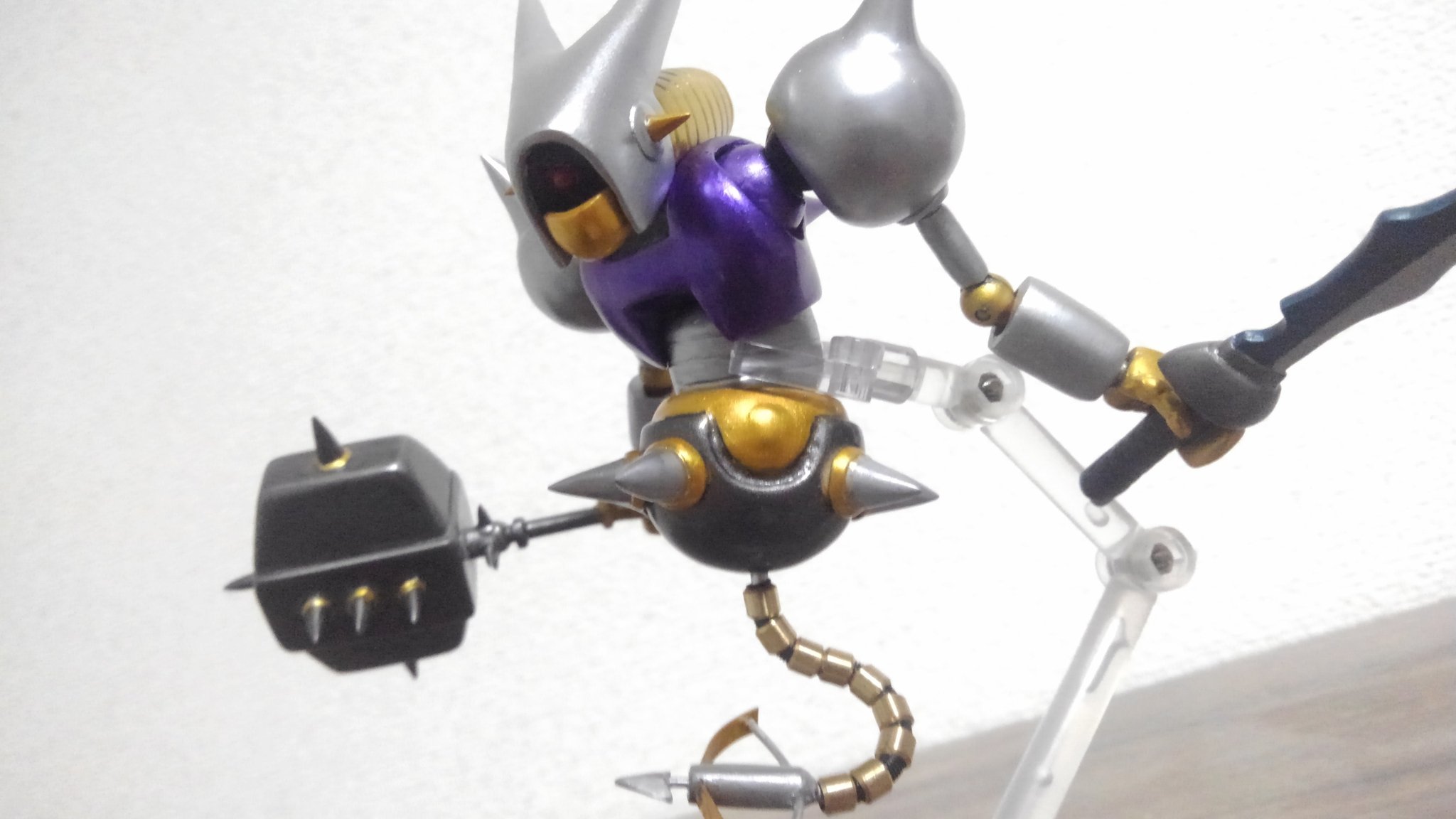 せにあす キラーマジンガ 2体目 完成です 可動軸に旧アーツやリボ球を使い フルアクションのキラーマジンガを作りました また1体目にはdq6版の武器を新たにフルスクラッチにて作成しました ドラゴンクエスト 造ってあそぼ キラーマジンガ
