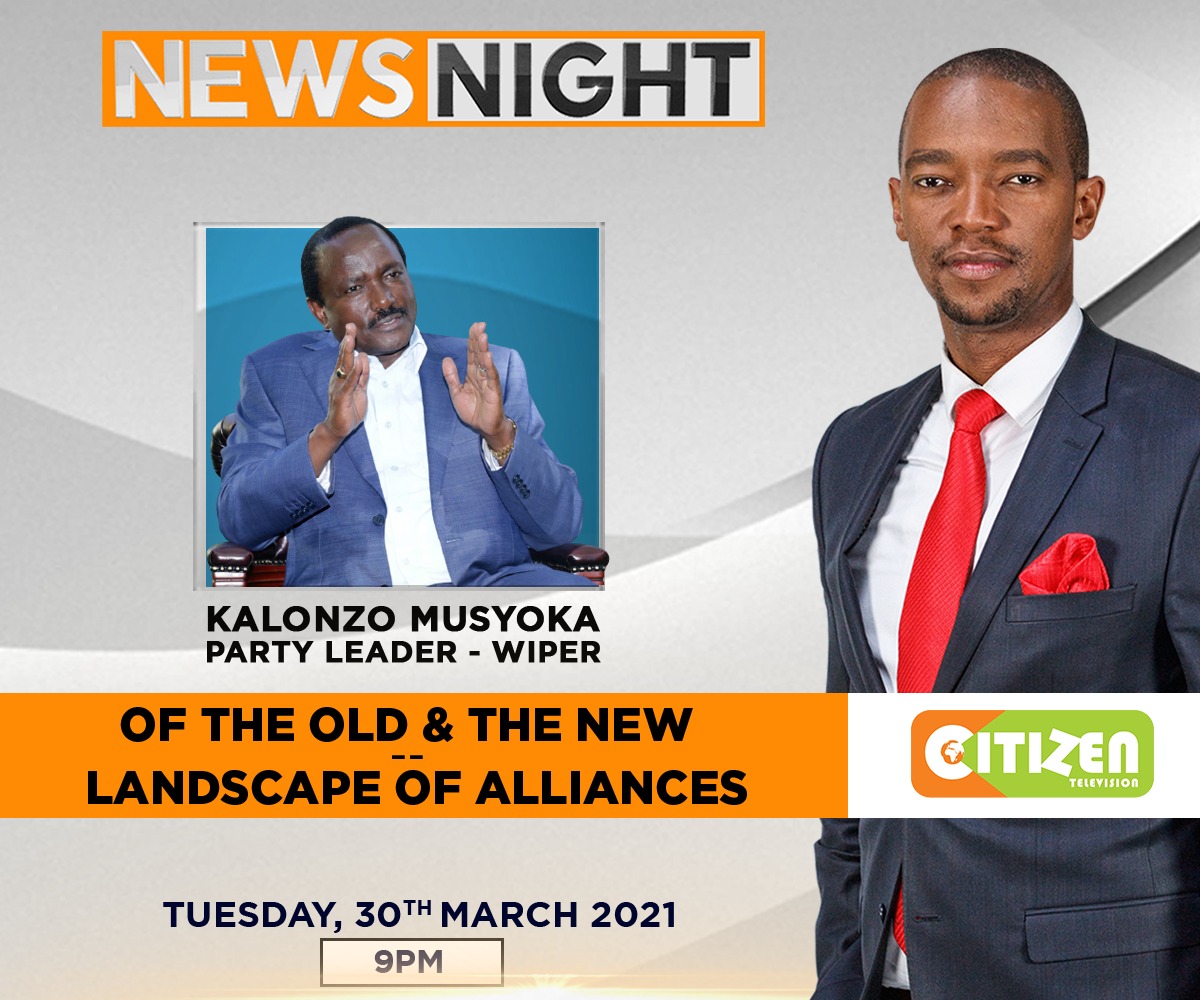 citizentvkenya's tweet photo. It’s the season of political alliances and vote-hunting parties. ‘One Kenya Alliance’ is the designated next home for former Vice-President and NASA principal Kalonzo Musyoka. But do alliances really work? @KalonzoMusyoka goes on the record on #Newsnight tonight w/@WaihigaMwaura https://t.co/DOZpRnSE5R