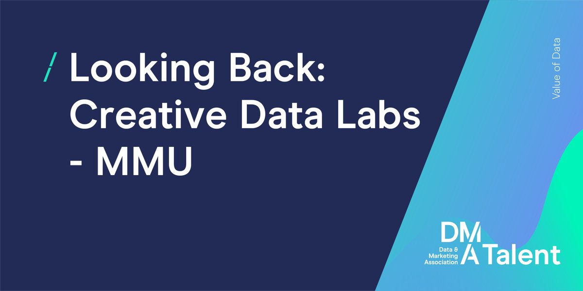 DMATalent's tweet photo. We held a #CreativeDataLab exclusively for @ManMetUni students last month, giving them a glimpse of what a day in the #data and #marketing industry is like, working on a brief set by
@RLWC2021.
Discover what happened here: https://t.co/8eC0jxoBHI https://t.co/Cl6EmqIJBJ